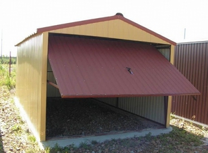 Крыша гаража из профнастила