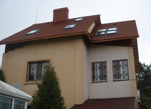 Двускатная крыша с мансардой